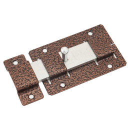 Задвижка дверная ЗД-02 (медь) (прямоуг.риг)Секрет 09-002