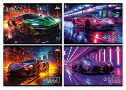 Альбом для рисования 40 листов Супер-авто, на скобе С0021-02