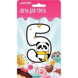 Свеча-цифра 5 Панда deVente 9060116