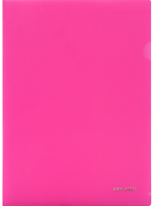 Папка-уголок А4 180мкм, розовая неон ПК-8713