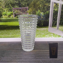 Ваза для цветов стеклянная конус h-22,5см d-12см Радужный Дом РД20266