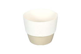 Горшок для цветов пластиковый Duo с поддоном 2,5л d-18,5см h-14,5см капучино Ар-Пласт А012