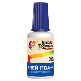Клей ПВА   20г Луч Школа творчества, с кисточкой 36С 2426-08