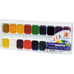 Акварель 18 цветов Луч Классика, пластик. упаковка 19С 1292-08