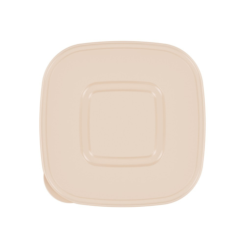 Контейнер для СВЧ пластиковый 1,2л квадратный, бежевый Альтернатива М8789