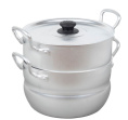 Кастрюля-пароварка алюминиевая 2,5л Калитва 14425