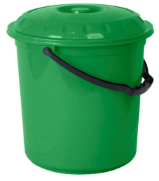 Ведро пластиковое 12л с крышкой мерное Тюльпан, цвета в ассортименте Ар-Пласт 02024+13024