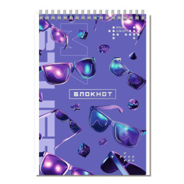 Блокнот А5  80 листов Очки, гребень 64450