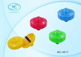 Точилка пластик в форме волчка, ассорти МС-4617