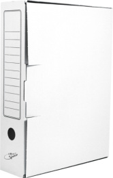 Короб архивный  75мм микрогофрокартон, с клапаном, белый A-GBL75C_371, 158553