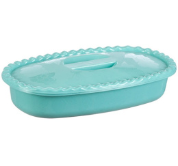 Судок пластиковый овальный 2,7л с крышкой, цвета в ассортименте Idea М1323