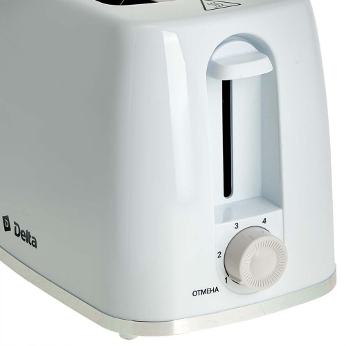 Тостер 650Вт, 6 режимов, белый Delta DL-6901