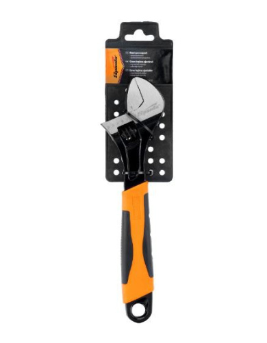 Ключ разводной 250мм стальной двухкомпонентная ручка Sparta 15543