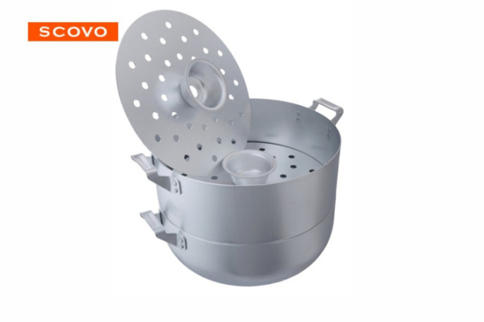 Манты-казан алюминиевый  6,0л 4 уровня Scovo МТ-040