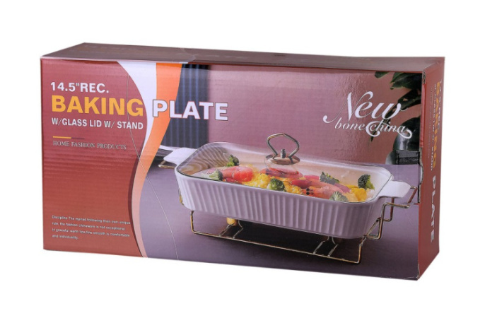 Мармит фарфоровый 363х190х60мм, в п/у Коралл ZD14454