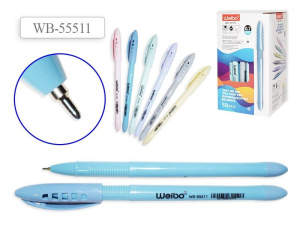 Ручка шариковая синяя, цветной корпус WB-55511