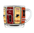 Кружка стеклянная 300мл Кофенечка Декостек 2134-Д