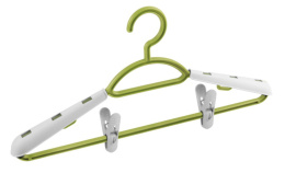 Вешалка - плечики пластиковая размер 48-54 универсальная с накладками с прищепками Martika С513