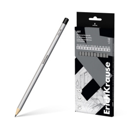 Карандаши набор 12шт. ErichKrause ART 5Н, 4Н, 4Н, 2Н, Н, НВ, НВ, В, 2В, 4В, 4В, 5В, шестигранные 45391