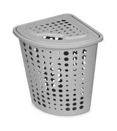 Корзина для белья пластиковая угловая 45л Молетта, пыльно-серый Martika С705ПСЕР