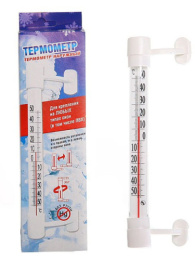 Термометр наружный пластиковый Липучка в картонной коробке Первый термометровый завод ТСН-5