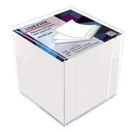 Блок для записей в пластиковом боксе 9х9х9 белый Devente, непроклеенный 2013402