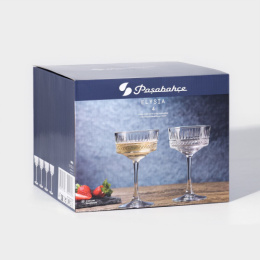 Набор бокалов для шампанского стеклянных Elysia 4шт. 260мл (чаша), в п/у Pasabahce Турция 440436/Тур