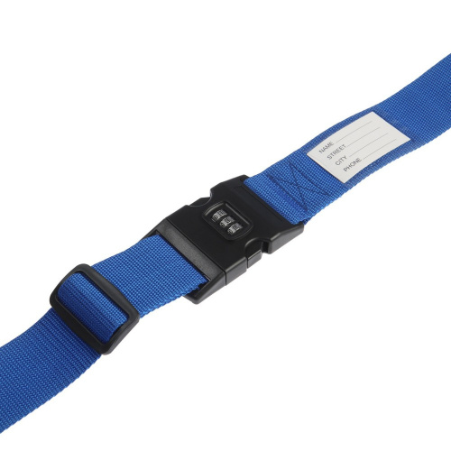Ремень для чемодана с кодовым замком, синий 7524090