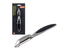 Овощечистка из нержавеющей стали вертикальная, прорезиненная ручка, Moderno Mallony 984044