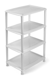 Этажерка четырехсекционная пластиковая Джета универсальная 44х31х77см светло-серый Martika С742СЕР