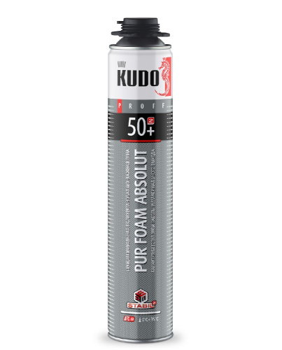 Пена пистолетная KUDO PROFF 50+, 1000 мл KUPP10S50+