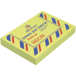 Блок самоклеящийся 76х51 зеленый неон 100 листов Attomex 2010904