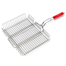 Решетка для барбекю хромированная 43х33х6см глубокая Appetite MD-4333