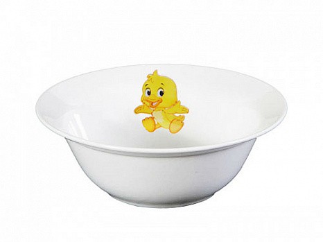 Миска фарфоровая 175мм/400мл Утенок Фокус см7-3522х