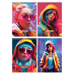 Блокнот А5  60 листов BG Important Girl, гребень, твердая обложка Б5гр60 12772