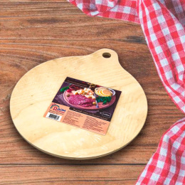 Доска разделочная экошпон круглая без рисунка 232мм с отверстием ДомВуд Ф11/Д11