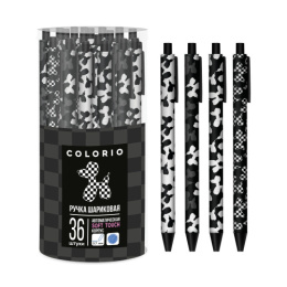 Ручка шариковая автоматическая синяя, 0,5мм, ассорти COMB-USE-130-PVC36