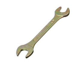 Ключ рожковый 19х22мм желтый цинк Сибртех 14311