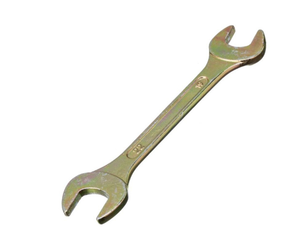 Ключ рожковый 19х22мм желтый цинк Сибртех 14311