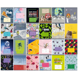 Тетрадь  24 листа клетка BG Super Mix-12 Т5ск24 11738