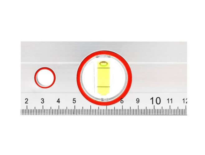 Уровень 1000мм алюминиевый с 3 глазками, линейка, серебрянный Sparta 331295