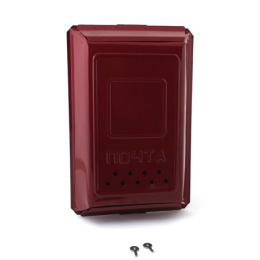 Ящик почтовый стальной внешний с внутренним замком, вишня 30234