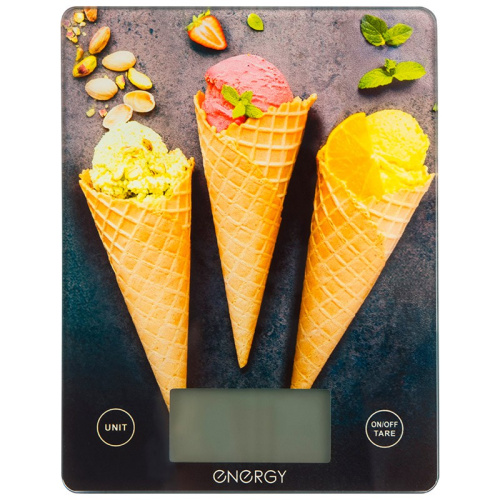 Весы кухонные электронные до 10кг EN-433C, стеклянные Energy 110074