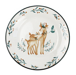 Тарелка фарфоровая мелкая 175мм Олененок Фокус т7-3000ц