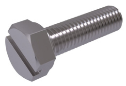 Болт шестигранный DIN 933 SZ  4х 6 с прямым шлицем оц. 8.8 937-4-6
