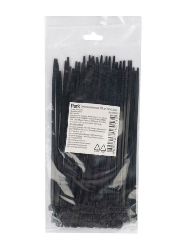 Хомуты пластиковые 150х3,6мм 100шт., черные Park 008601