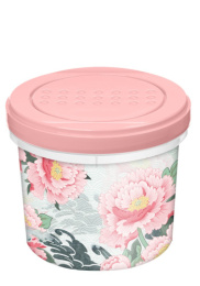 Емкость для продуктов пластиковая с завинчивающейся крышкой 0,70 Asti с декором Сад пионов, розовый Homver 223153308/04