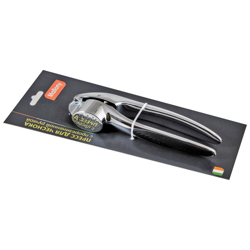 Чесночница стальная хромированная прорезиненные ручки, Moderno Mallony 984042