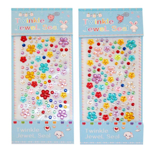 Наклейки Стразы Цветы 9х15см Р22072-9 ТКН1008-3