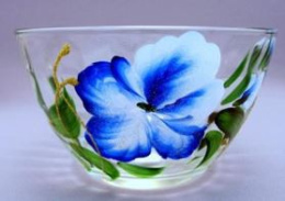 Набор салатников стеклянных 2шт. 110мм h-70мм роспись, в п/у Красота стекла 302/56